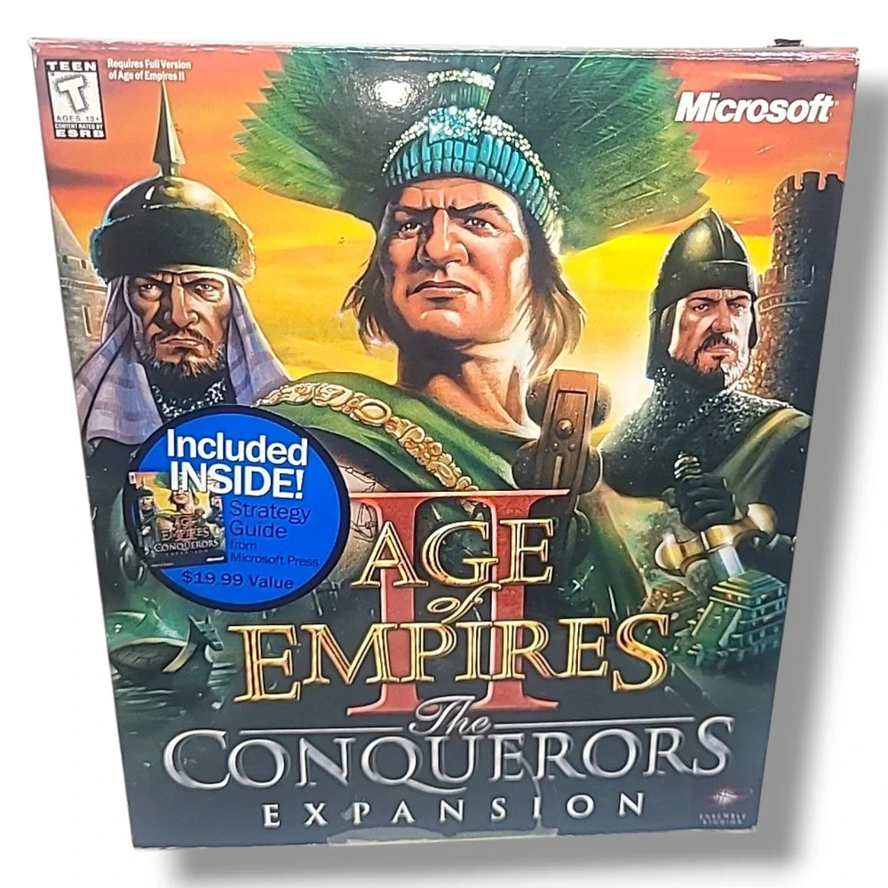 Age of Empires II Conquerors Expansion Big Box PC Game Complete Strategy Guide